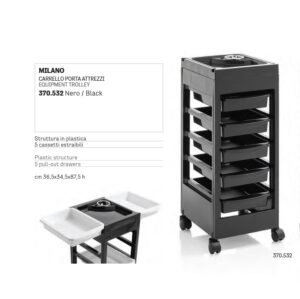 IDEMA CARRELLO MILANO BLACK 370.532